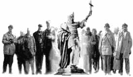 Albrecht der Bär segnet Besucher der Zitadelle